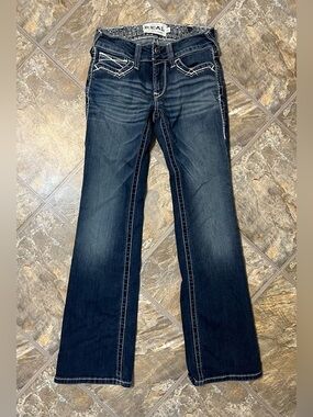 Ariat Real Denim Bootcut Jeans Women’s 26s Blue Stretch Rodeo Cowboy